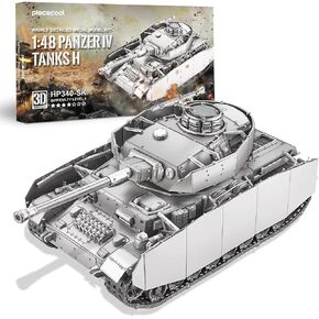 Piececool Metal 3D Puzzles for Adults, Germany Panzer IV Tanks Model Building Kits (1:48 Scale), DIY Assembling Arts and Crafts, Best Christmas Birthday Gifts