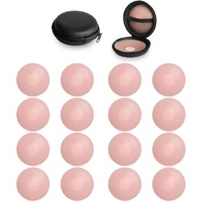 8 Pairs nipple covers, Nipple Pasties for Women, Reusable silicone Nipple Coverings, Nipple Shield Adhesive Silicone Nipple Patch Women's Nipple Protection Reusable Nipple Patch with Travel Case(Nude)