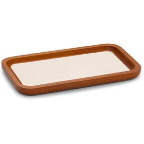 Solid Wood Jewelry Display Flat Tray for Rings Earrings Necklace Bracelet, Jewelry Photograph Display(Beige,S)