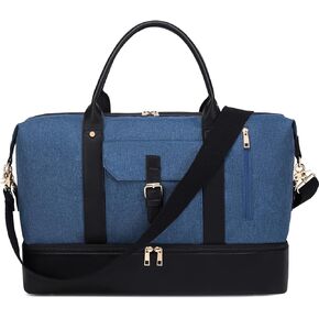 Weekender Bags Overnight Bag for Women Travel Bag Lay Flat Duffle Bag for Mens Large Size Easy Packing Organization Business Trip Bag Hospital Bag (Grey)