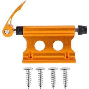 Bike Fork Mount,CNC Aluminum Alloy Bicycle Front Fork Fixed Clip Luggage Rack Quick Release Fork Mount Truck Bed Bicycle Carrier Portable for Truck,Trailer,Bikes (Yellow)