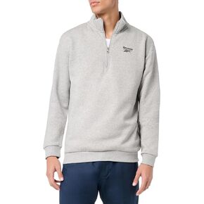 ريبوك للرجال Identity Small Logo Fleece 1/4 سحاب