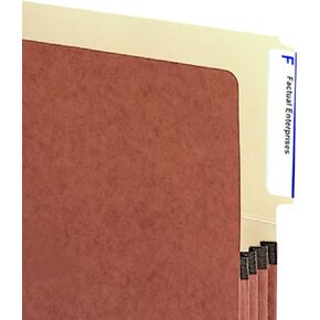 Smead End Tab File Pocket, Reinforced 4" Top Position Tab, 3-1/2" Expansion, Letter Size, Redrope with Manila Liner, 10 per Box (SMD73624)