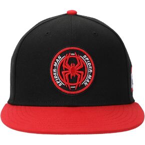 Spider-Man Into The Spider-Verse Miles Morales Logo Adult Black Snapback Cap