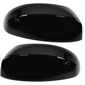 1 Pair Side Mirror Cover Cap Housing Replacement for Chevrolet Silverado, Avalanche, Tahoe, Suburban, GMC Sierra/Yukon 2007-2013 (Glossy black)