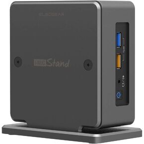 ElecGear iNUC-H Vertical Stand for Intel NUC Mini PC, Aluminum Cooling Holder Case Desktop VESA Mount Space-Saving Organizer for Thick Edition of Intel NUC 11, 10, 8, 7 and 6 Mainstream Kit