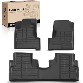 سجادات أرضية YHTAUTO للسيارات لجميع الأحوال الجوية متوافقة مع Honda CR-V 2012 2013 2014 2015 2016، فقط لأرضيات السجاد وبطانات أرضية TPE للمقعد الأمامي والخلفي، أسود، مجموعة من 3 قطع in Kuwait