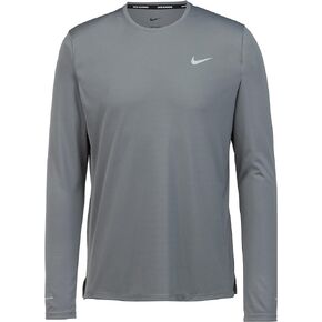 NIKE Men's M NK DF UV Miler TOP LS Sweatshirt, Smoke Grey/Reflective silv, 2XL