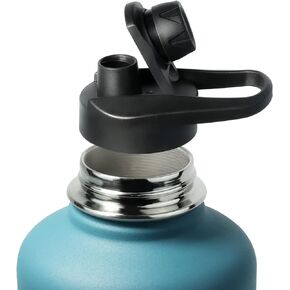 Water Bottle Lid, Topre Flip Straw Lid with Straws and Brush BPA-free Leak proof Wide Mouth Replacement Cap for 64oz Insulated Water Bottle Accessories