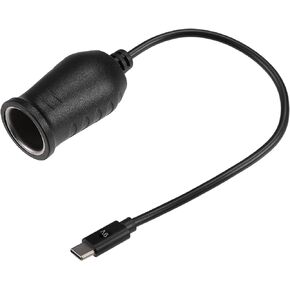 9V Cigarette Lighter Adapter/Interior USB Type C Male Cigarette Lighter Converter Cable for Car RV/Durable ABS Plastic 1.04m / 1 Pcs Black