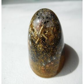 Prosperity 24K Gold Power Dome Tower Buster Crystal Orgone Generator Energy Accumulator 7.83/432/528Hz OM Chant Advance Harmonics Many Beautiful Ingredients!!