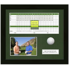 فتحة في واحدة 13x15 كرة جولف سوداء وإطار صور، قالب blk-004 Shadowbox، حصيرة خضراء (تحمل ما يصل إلى بطاقة 6x12 وصورة 4x6 أو 5x7؛ البطاقة والصور والكرة غير متضمنة) in Kuwait
