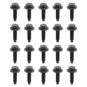 20pcs Hex Washer Head Spin Lock Body Bolts Dark Grey Phosphate Finish