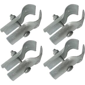 1-3/8" x 1-3/8" Chain Link Fence T-Clamps End Rail Clamps Chain Link Fence End Rail Clamps Dog Kennel Panel Clamps Galvanized Steel End Clamp 4pcs