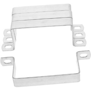 4pcs Square Tube Buckle Stainless Steel Bracket Mounting Brackets Stability Square Tube Clamp U Bracket Clips Pipe Mount Clip Holder Pipe Clamp Pipeline Chi Square Tube Hanger Hoop