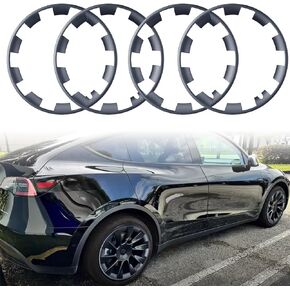 Rim Protector 20 inches for Tesla 2017-2023 Model Y Rims Tesla Model Y Wheel Hubcap Protective Cover，A Set of Four Tires (Brightening)