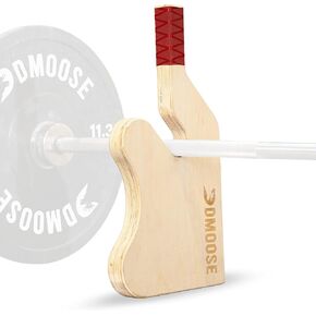 DMoose Deadlift Jack for Weightlifting, Powerlifting & Deadlifting - Suitable for Loading & Unloading Barbell Weight Plates - Wooden Barbell Jack with Non-Slip Handle - Lifting Fitness Equipment