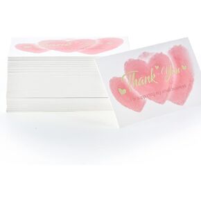 Thank You for Supporting My Small Business Card, Elegant Floral Design (3.5 x 2 Inches - 120 Business Cards) for Online, Retail Store, Handmade Goods, Customer Package Inserts