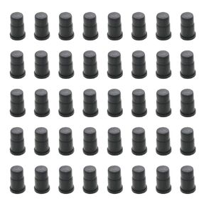 40PCS Socket Insertion Piece Insert Rod Foot Wheel Rubber Cap 3x2x2cm Grip Ring Foot Wheel Socket Circular Furniture Office Chair Handle Insertion Piece for Insert Rod Foot Wheel Black