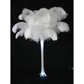 Special 7 Day Sale-Ostrich Wholesale Bulk 17/20" Long~Bleach White Deluxe Tail Feathers- 100 in Package.