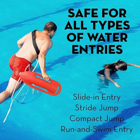 CCDXD 3 Handle Rescue Can Swimming Float Rescue Buoy 220N for Water Life Saving Safe Swim Training Swim Buoy Safety Float with Adjustable Waist Belt in Saudi Arabia