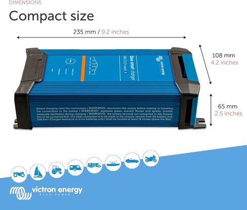 Victron Energy Blue Smart IP22 24-Volt 12 amp 120VAC, Single Output Battery Charger NEMA 5-15, Bluetooth in Saudi Arabia
