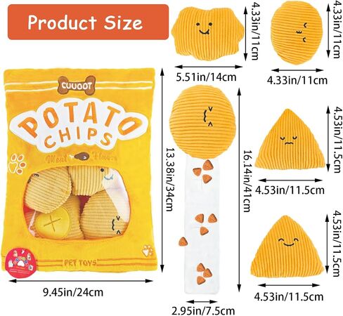 Treat Dispensing Dog Toys, Crinkle Squeaky Interactive Dog Toys, Enrichment Treat Puzzle Pet Toys for Medium, and Large Dogs (Cookie) in Saudi Arabia