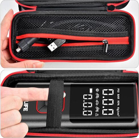 حافظة ضاغط هواء محمول منفاخ الإطارات العالمي متوافقة مع Skight/VacLife/Hafuloky/ILTIDE/Teffim/UABRLA/منفاخ الإطارات ZGZUXO ضاغط الهواء المحمول وملحقاته in Kuwait