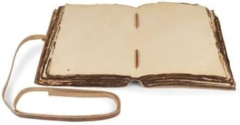 Vintage Leather Journal - 6"x9" - Antique Handmade Leather Bound Journal with Old Fashioned Blank Deckle Edge Paper - Perfect for Writing, Book of Shadows Journal, Drawing, Sketching in Kuwait