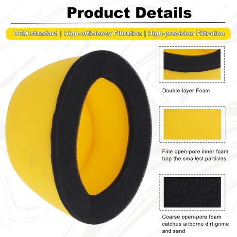 فلتر هواء لـ Kawasaki KLX250R 1994-1996، KLX250S 250 2006-2007 2009-2010 2012-2014، KLX250SF 2009-2010، KLX300R KLX 300 R 1997-2008، مع مجموعة سدادات فلتر الزيت in Kuwait