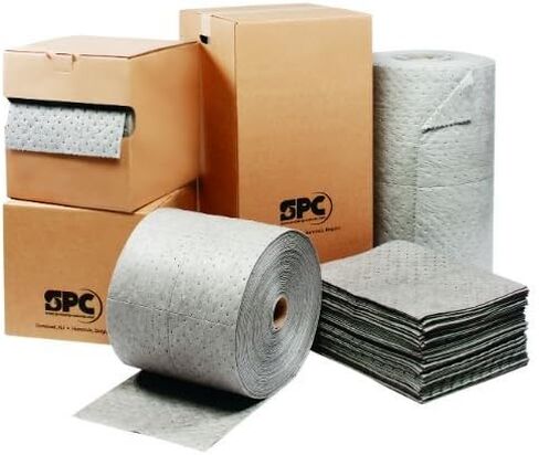 Brady SPC MRO300 وسادات ماصة ممتازة متوسطة الوزن ومتعددة الأغراض (كيميائية/زيتية/ماء) مع غطاء من الألياف الدقيقة القوية ومنخفضة البطانة، رمادية، 38.1 سم عرض × 48.26 سم طول. مثقوبة. 100 منصات لكل حالة in Saudi Arabia