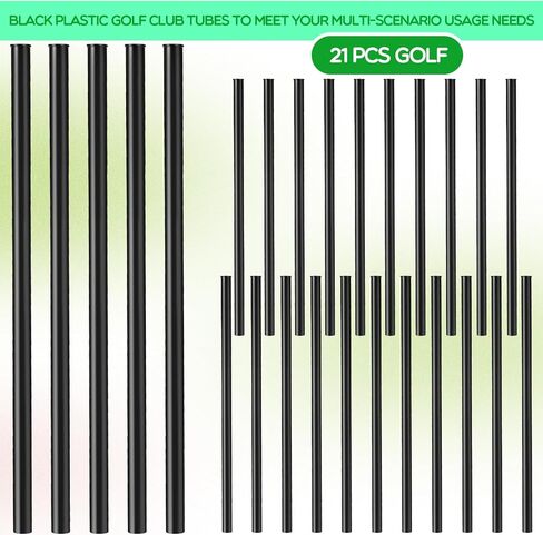 21 Pcs Black Plastic Golf Club Tube Bulk, Golf Tubes Dividers for Clubs Golf Club Bag, Individual Golf Bag Tubes Golf Accessories for Men Women Golf Club Holder Collector, 1.5 Inches Size in Saudi Arabia