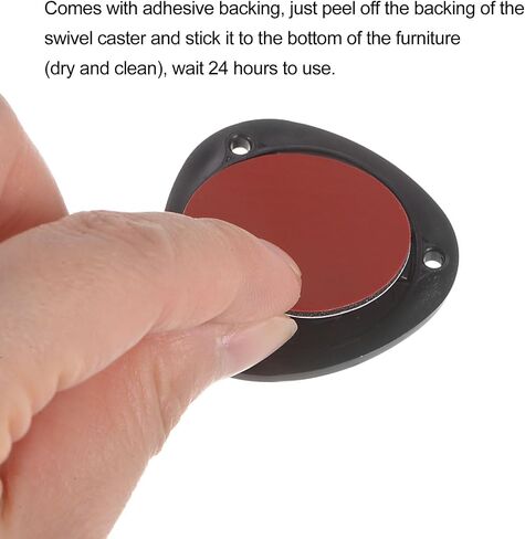 uxcell 8pcs Self Adhesive Mini Caster Wheels Universal Wheel 360° Rotation Nylon Sticky Pulleys for Kitchen Appliances Storage Boxes Coffee Makers, Black in Saudi Arabia
