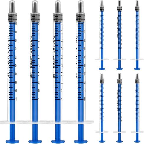 محاقن بلاستيكية من OFFCUP، 50 قطعة حقنة بدون إبرة، حقنة قياس سائل 1 مل مع طرف منزلق Luer لإعادة تعبئة وقياس السوائل، تجربة مختبرات علمية، تغذية الحيوانات الأليفة (بدون إبرة) in Kuwait