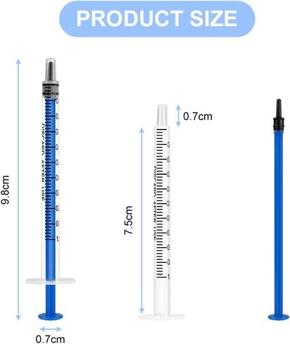 محاقن بلاستيكية من OFFCUP، 50 قطعة حقنة بدون إبرة، حقنة قياس سائل 1 مل مع طرف منزلق Luer لإعادة تعبئة وقياس السوائل، تجربة مختبرات علمية، تغذية الحيوانات الأليفة (بدون إبرة) in Kuwait