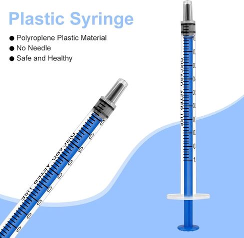 محاقن بلاستيكية من OFFCUP، 50 قطعة حقنة بدون إبرة، حقنة قياس سائل 1 مل مع طرف منزلق Luer لإعادة تعبئة وقياس السوائل، تجربة مختبرات علمية، تغذية الحيوانات الأليفة (بدون إبرة) in Kuwait