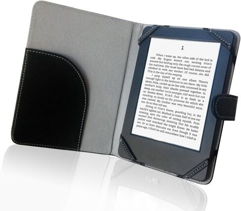 غطاء حماية من جلد البولي يوريثان على شكل كتاب متوافق مع Barnes & Noble Nook GlowLight 4 6 بوصة غلاف حماية لقارئ الكتب الإلكترونية (أزرق) in Kuwait