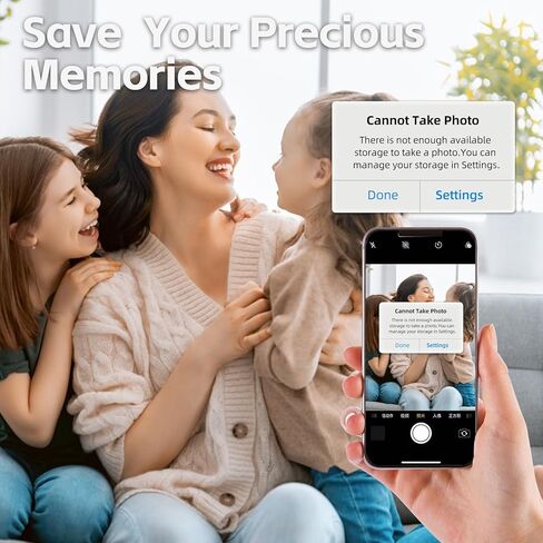 محرك أقراص ثابتة سعة 2 تيرابايت للهواتف الذكية والأجهزة اللوحية وأجهزة الكمبيوتر، وحدة تخزين خارجية محمولة، عصا صور لأجهزة iOS وأجهزة Android، نسخ احتياطي ذكي وسهل للصور ومقاطع الفيديو والملفات (2 تيرابايت) in Kuwait