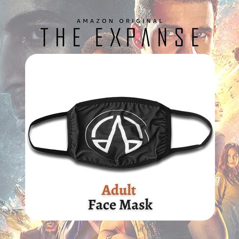 Concept One Amazon Studios The Expanse Logo Fabric Face Mask Covering, Black, One Size in Saudi Arabia