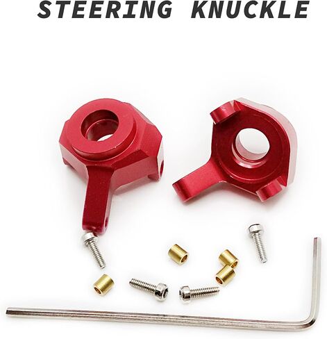 فاصل محور سداسي لعجلة RC مقاس 7 مم مع امتداد إزاحة 9.5 مم وقطعتين من مفاصل التوجيه لـ 1/24 RC الزاحف المحوري SCX24 90081 AXI00002 AXI00001 (أحمر) in Kuwait