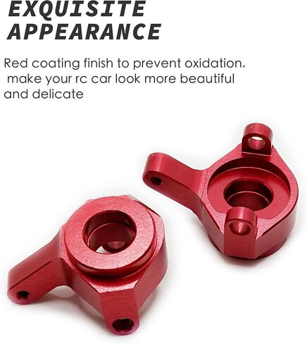فاصل محور سداسي لعجلة RC مقاس 7 مم مع امتداد إزاحة 9.5 مم وقطعتين من مفاصل التوجيه لـ 1/24 RC الزاحف المحوري SCX24 90081 AXI00002 AXI00001 (أحمر) in Kuwait