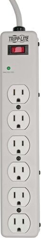 Tripp Lite 6 Outlet Surge Protector Power Strip, 6ft Cord, Metal, 5,000 Insurance (TLM606),Gray in Kuwait