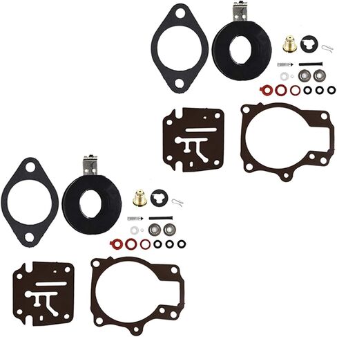 2-Pack Carburetor Carb Rebuild Kit with Float Replacement for 396701 18 20 25 28 30 35 40 45 48 50 55 60 65 70 75 HP in Saudi Arabia