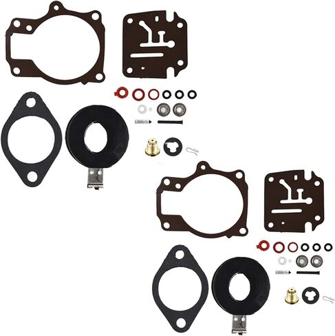 2-Pack Carburetor Carb Rebuild Kit with Float Replacement for 396701 18 20 25 28 30 35 40 45 48 50 55 60 65 70 75 HP in Saudi Arabia