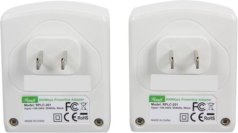 مجموعة أدوات بدء تشغيل محول Powerline AV Mini Wall-Plug بسرعة 200 ميجا بت في الثانية من Rosewill مع وحدتين بسرعة تصل إلى 200 ميجا بت في الثانية (RPLC-201KIT) in Kuwait