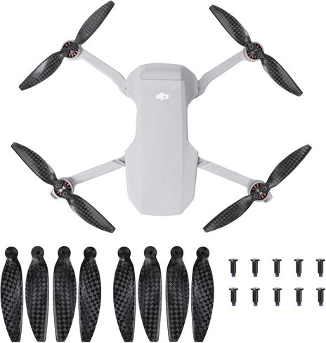 Mini 4K Carbon Fiber Propellers Low-Noise Replacement Blades Propeller Parts Compatible with DJI Mini 4K/Mini 2 SE/Mini 2/Mini SE Accessories in Saudi Arabia