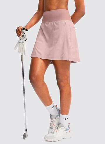 G Gradual Golf Skorts Skirts for Women with 5 Pockets Women's High Waisted Lightweight Athletic Skirt for Tennis Running (Pink, Medium) in Saudi Arabia