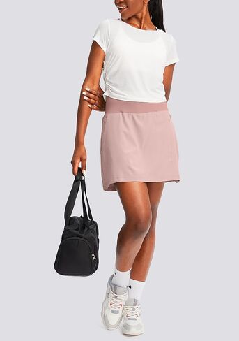 G Gradual Golf Skorts Skirts for Women with 5 Pockets Women's High Waisted Lightweight Athletic Skirt for Tennis Running (Pink, Medium) in Saudi Arabia