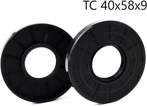 XIKE 2PCS Oil Seal, Lip Seals TC 40mm x 58mm x 8mm Nitrile Rubber Cover Double Lip with Spring,Oil Shaft Seal Fit for Bearing Shaft in Saudi Arabia