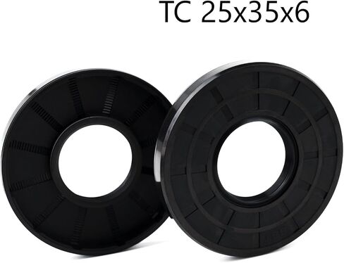 XIKE 2PCS Oil Seal, Lip Seals TC 25mm x 35mm x 5mm Nitrile Rubber Cover Double Lip with Spring,Oil Shaft Seal Fit for Bearing Shaft in Saudi Arabia
